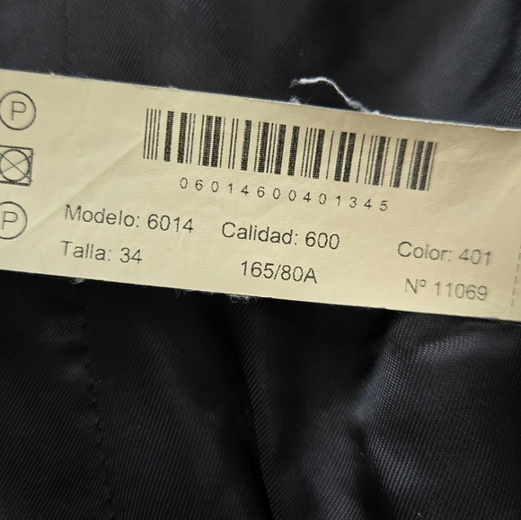 MASSIMO DUTTI Women's Navy Fitted Double-Breasted Blazer. Size 2 - Picture 13 of 15